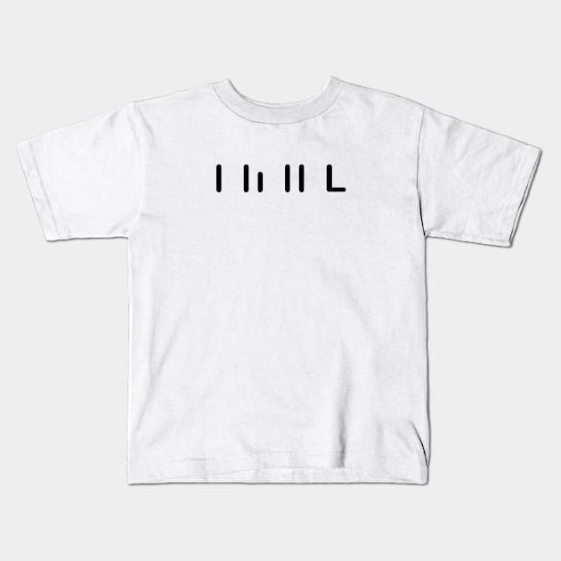 Loss Meme Letters Vertical - Black Text Kids T-Shirt by bpcreate